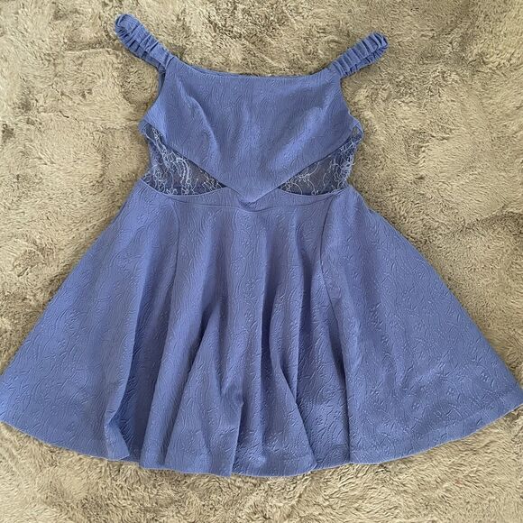 NWOT Free People Brooklyn Mini Skater Dress Women's L Whimsygoth Fairy Disco Y2K - Picture 2 of 14